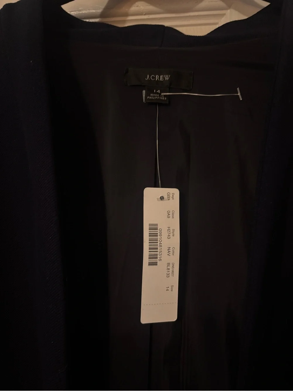 J. Crew Going-Out Blazer in Navy NWT!